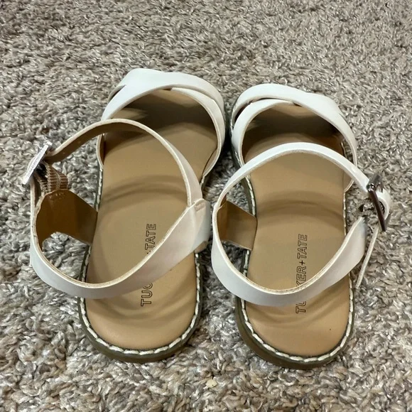 White Strappy Sandals for little girls (Tucker + Tate) - Picture 4 of 8